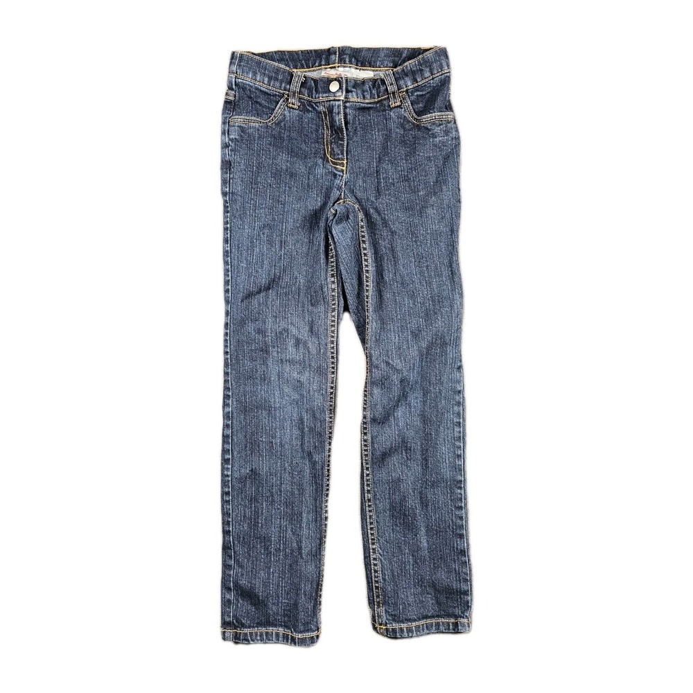 Hanna Andersson Girls Jeans Size 130 US‎ 8 Stretch Slim Straight Denim